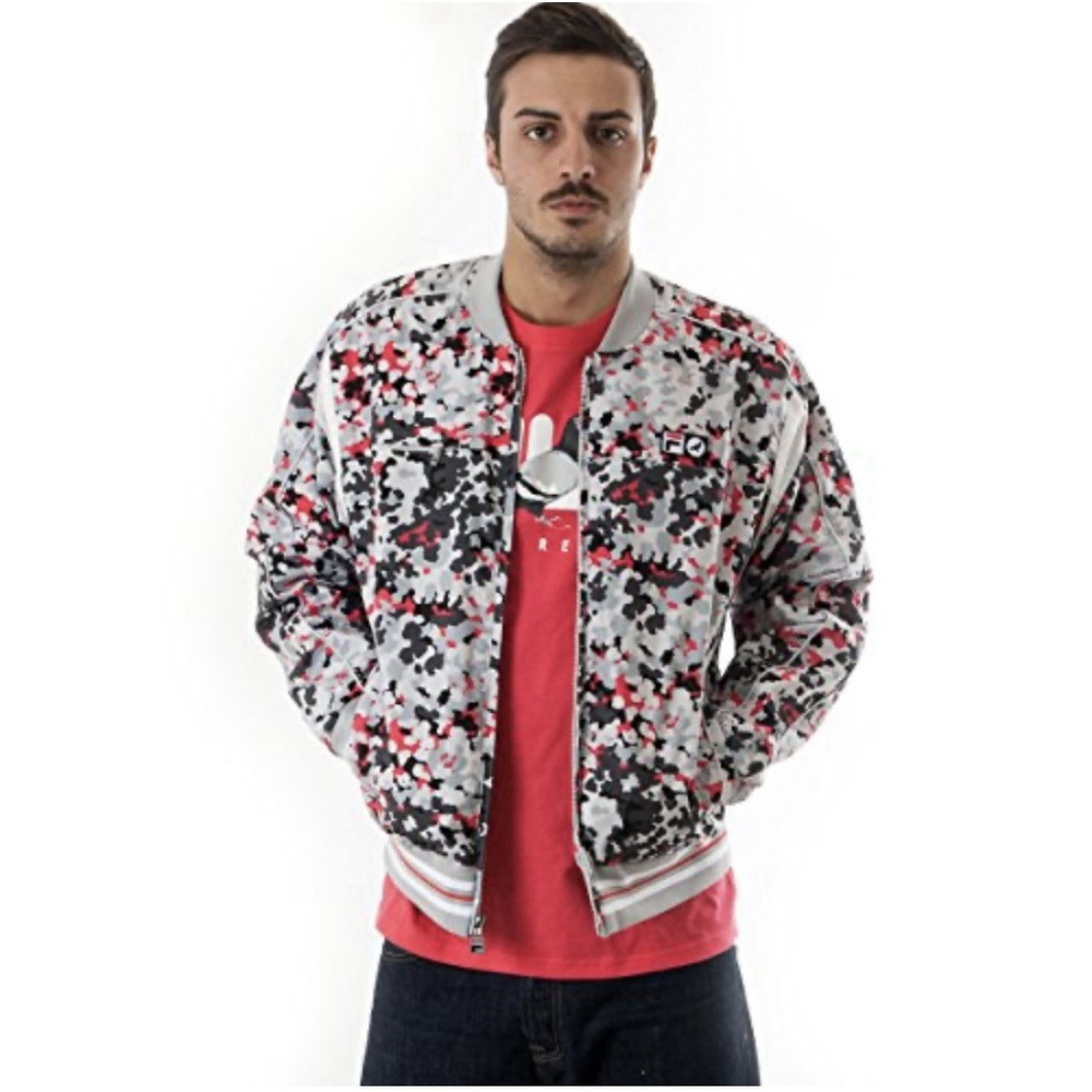 FILA x Staple men's black pink and white camo zip up with pigeon size Medium